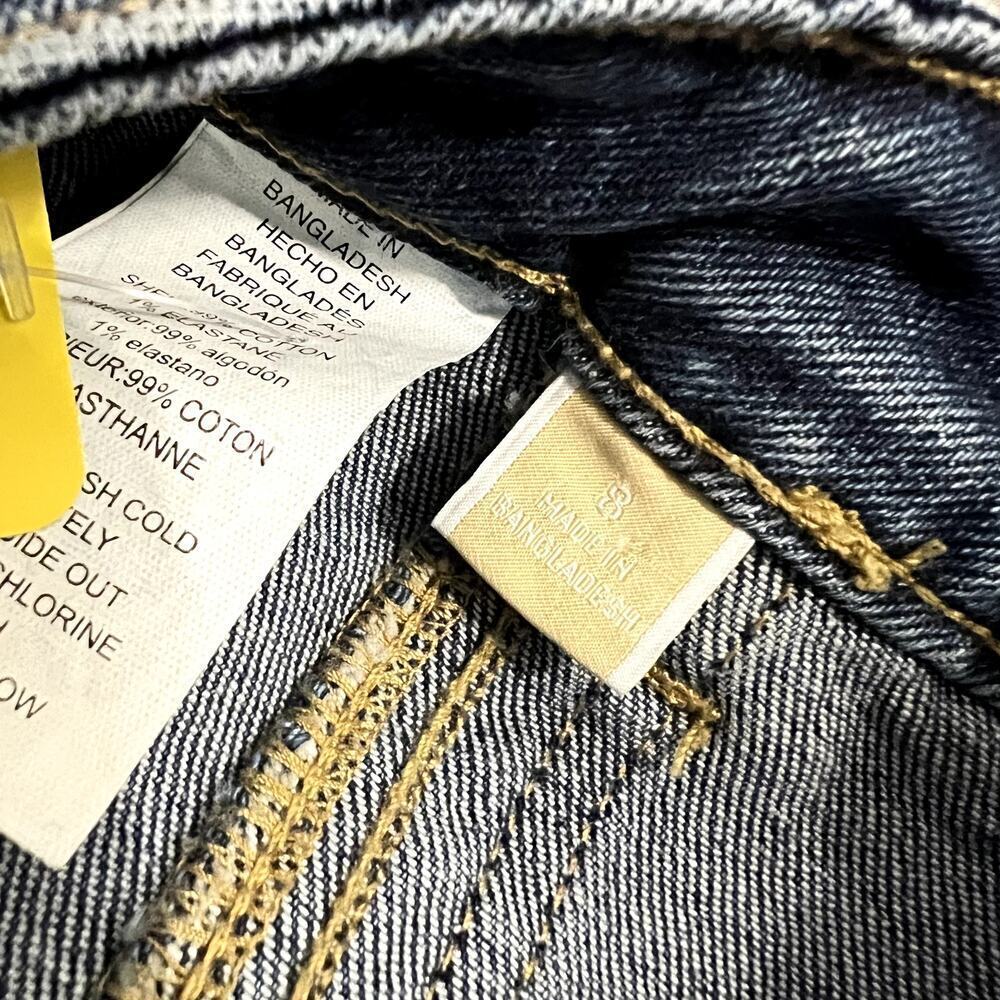 Michael Kors Cropped Flare High Rise Slim Through Hip & Thigh Jeans Size 8 - Picture 6 of 10